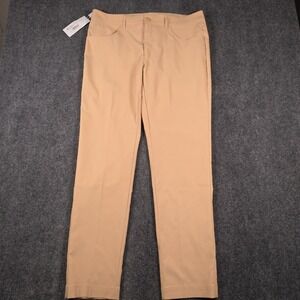 NWT Lacoste Sport Ultra Dry Slim Fit Golf Pants Mens 36x32 Beige Lightweight